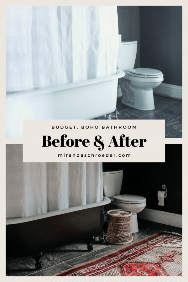 Budget, Black Bathroom Makeover - Miranda Schroeder Blog