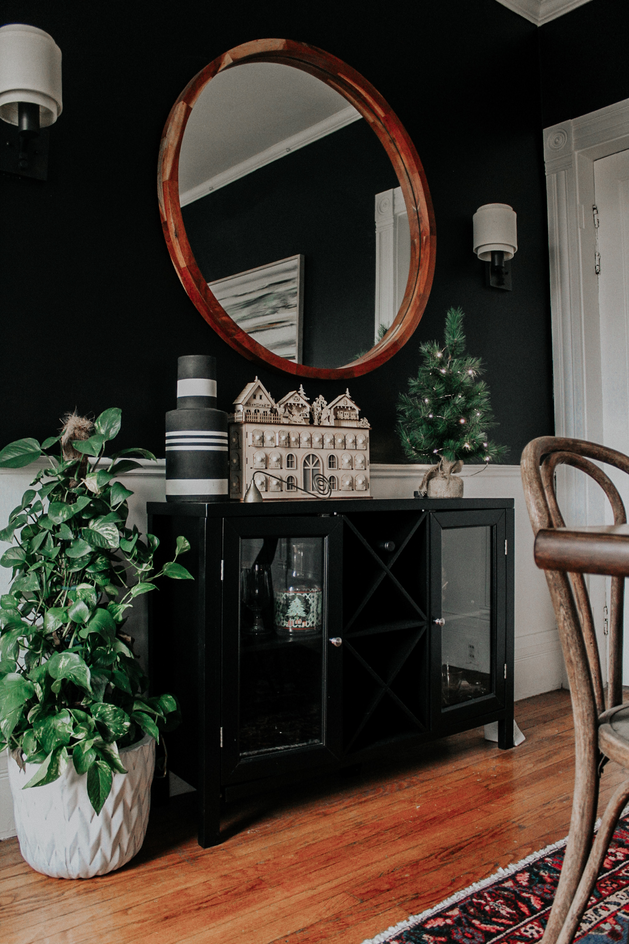 A Modern, Moody, Victorian Home at Christmas