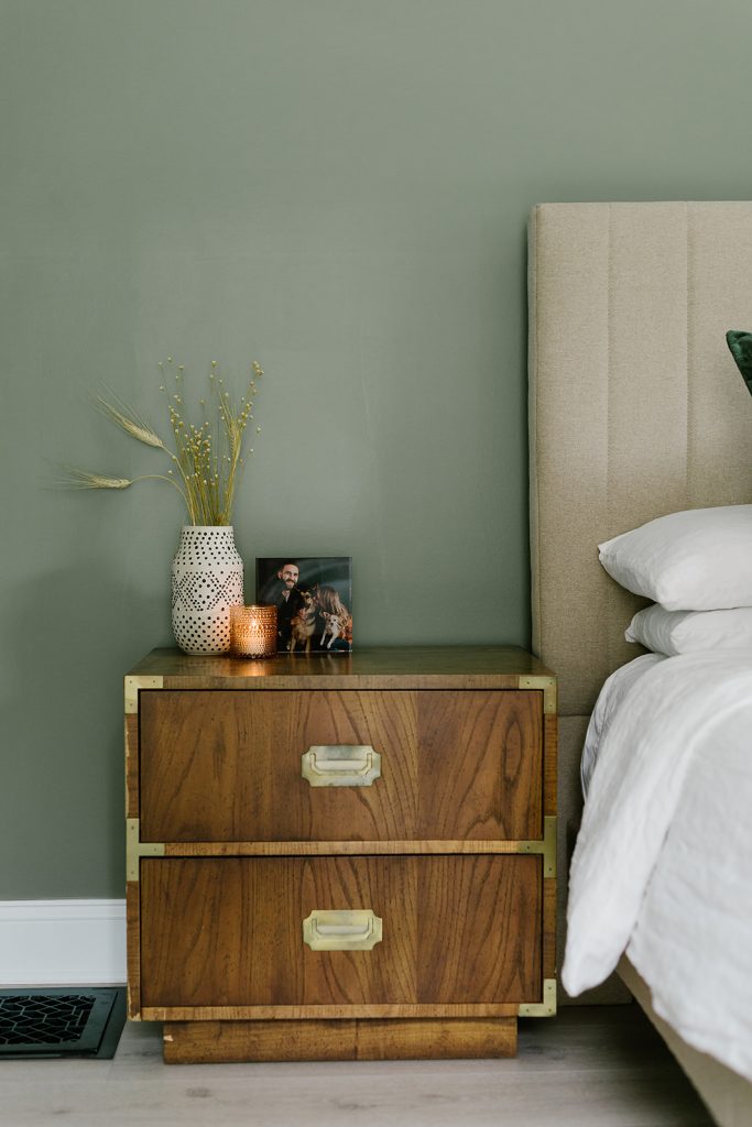 Our Sage Green Guest Bedroom with Midcentury Furniture